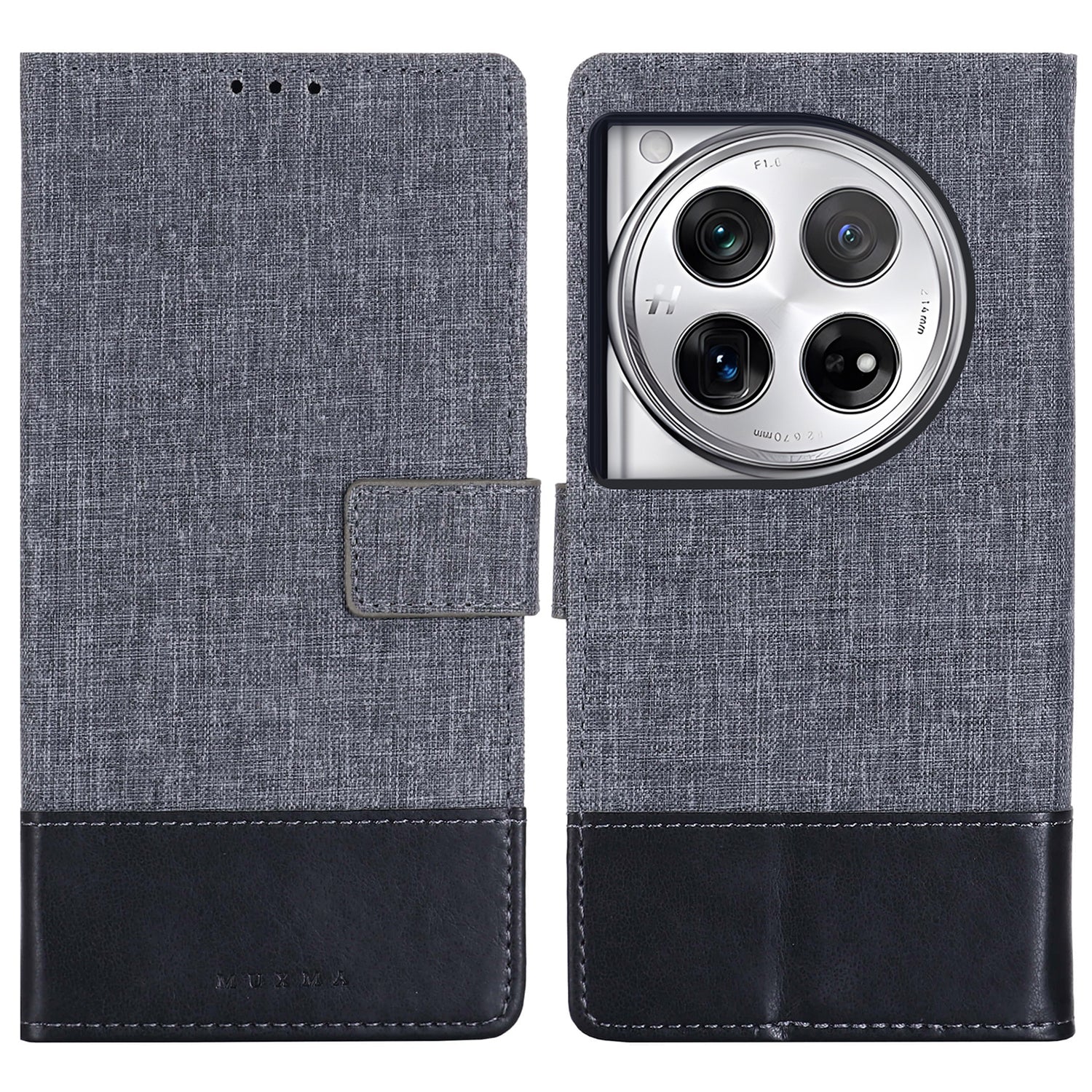MUXMA MX102 For OnePlus 12 5G Case Magnetic Clasp Canvas+Leather+TPU Phone Wallet Cover MUXMA MX102 For OnePlus 12 5G Case Magnetic Clasp Canvas+Leather+TPU Phone Wallet Cover
